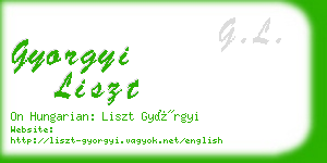 gyorgyi liszt business card